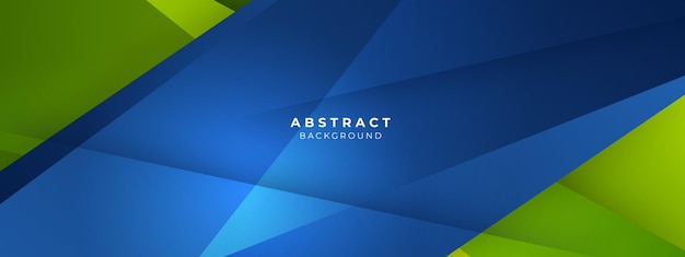 Abstracte blauwe en groene geometrische vormen vector technische achtergrond voor ontwerp brochure website flyer Geometrische 3D-vormen behang voor poster certificaat presentatie bestemmingspagina