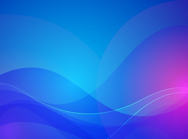 Vector abstracte blauwe en paarse golvende lijn met vloeiende stijl