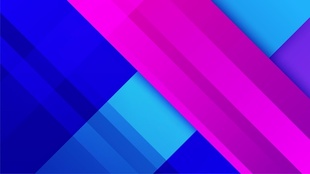 Abstracte blauwe en roze achtergrond met kleurovergang met geometrische dynamische vormen en sportsnelheid bewegingselement Ontwerp voor technische achtergrond hitech sport