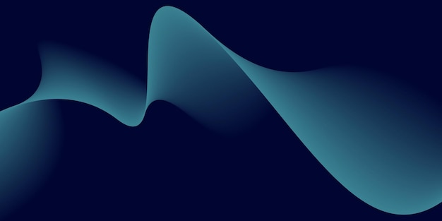 Abstracte blauwe gloeiende golf geïsoleerd op donkerblauwe achtergrond