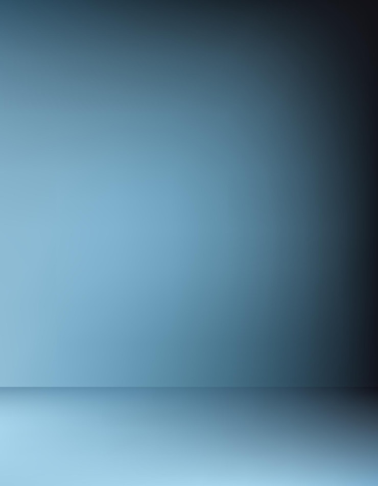Vector abstracte blauwe kleur muur en vloer achtergrond met verlichting effect behang ontwerp