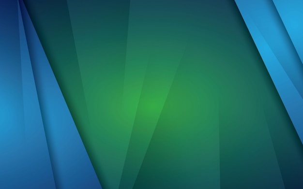 Abstracte blauwe moderne vector achtergrond overlappingslaag op groene achtergrond