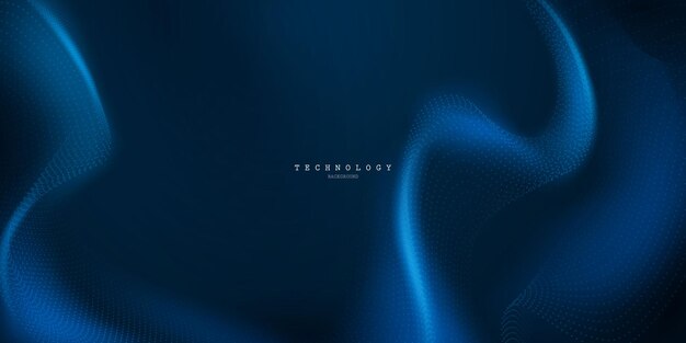 Abstracte blauwe poster als achtergrond met dynamisch. technologie netwerk vector illustratie.