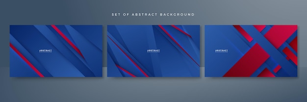 Abstracte blauwe rode banner geometrische vormen vector technische achtergrond voor ontwerp brochure website flyer Geometrische blauwe rode banner geometrische vormen behang voor poster presentatie bestemmingspagina