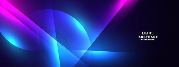 Abstracte blauwe technologische achtergrond met gloeiend neonlicht