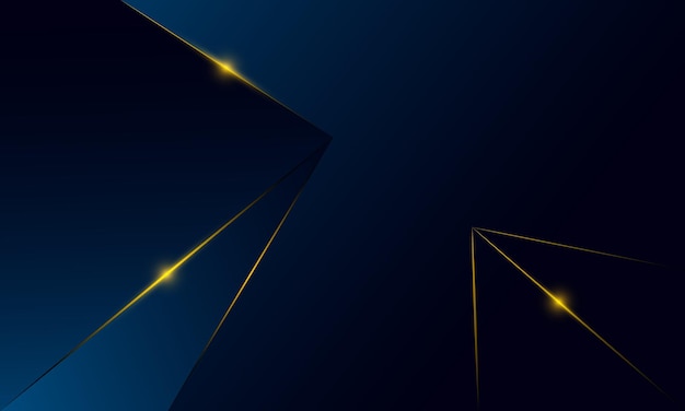 Abstracte blauwe veelhoek driehoeken vorm patroon achtergrond met verlichting effect luxe stijl.