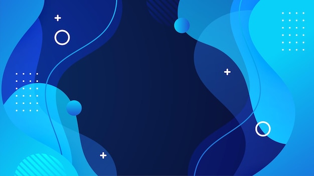 Abstracte blauwe vormen achtergrond met eenvoudige en moderne technologie geometrisch patroon Vector abstract grafisch ontwerp banner patroon presentatie achtergrond web sjabloon