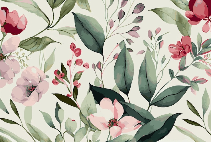 Vector abstracte bloemenkunst achtergrond sjabloon botanische aquarel met de hand getekende bloemen penseellijn kunstontwerp vector