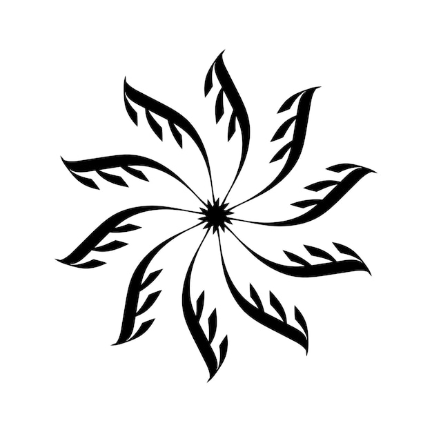 Abstracte bloemenvorm element voor ontwerp vectorillustratie