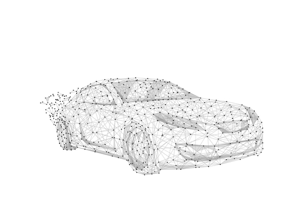 Abstracte brijlijn en punt auto