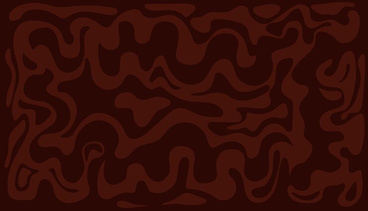 Vector abstracte bruine achtergrond met aderen en vloeiend patroon golven en bochten gesmolten chocolade psychedelische achtergrond vector illustratie