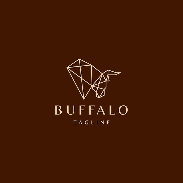Abstracte buffel logo vector pictogram ontwerpsjabloon