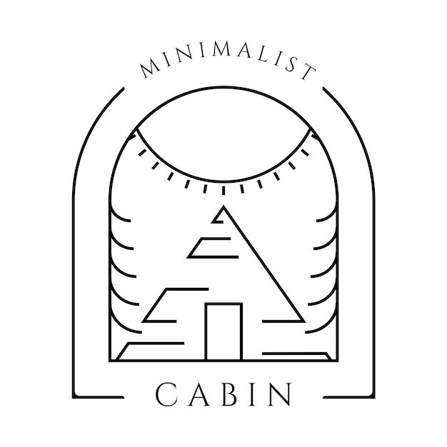 Abstracte cabine logo ontwerp illustratie gratis vector
