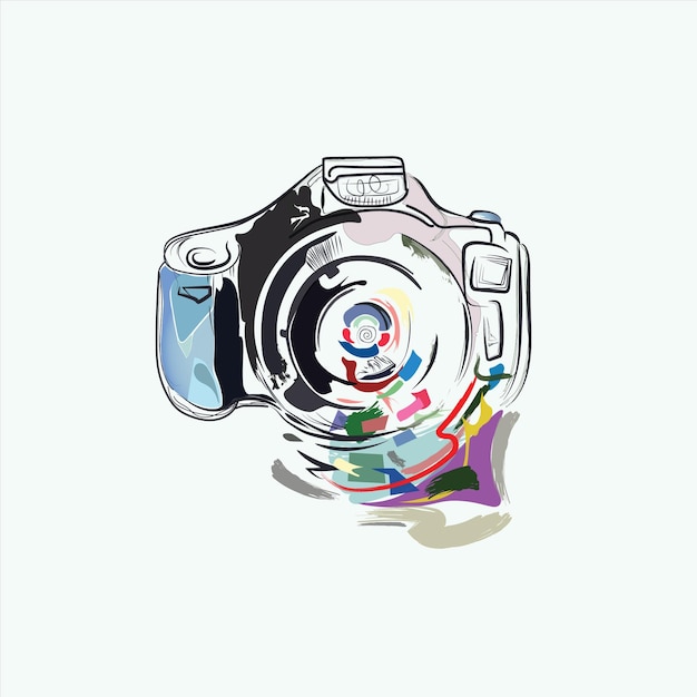 Vector abstracte camera-illustratie