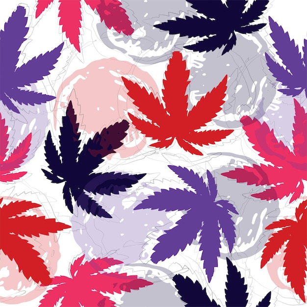 Abstracte cannabis marihuana patroon achtergrond