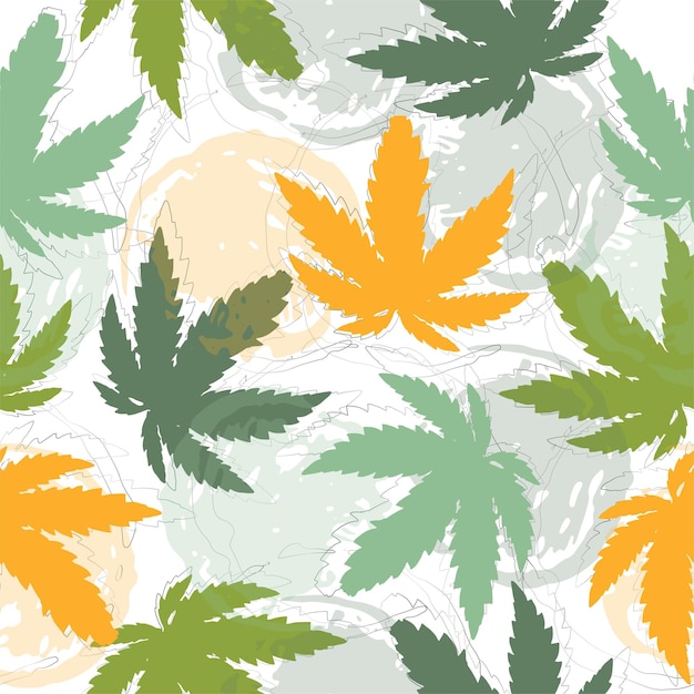 Abstracte cannabis marihuana patroon achtergrond