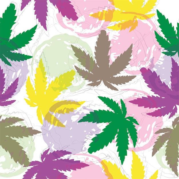 Abstracte cannabis marihuana patroon achtergrond