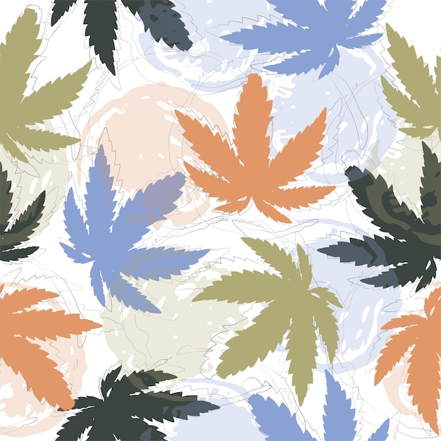 Abstracte cannabis marihuana patroon achtergrond