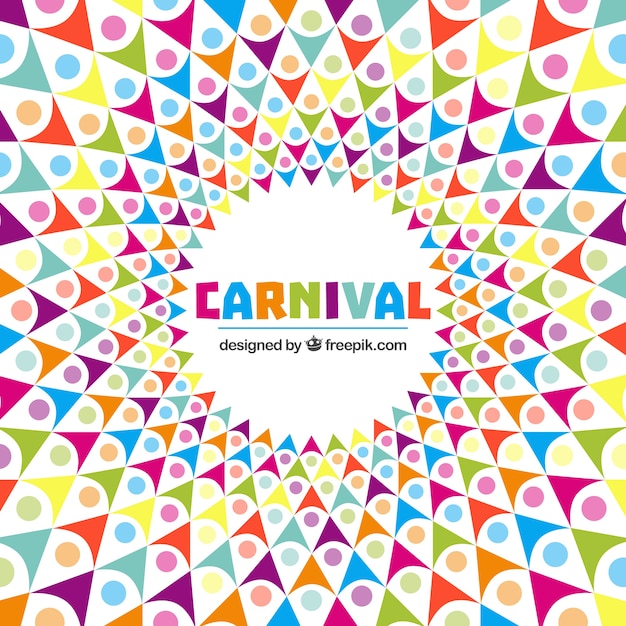Abstracte carnaval achtergrond in gekleurde stijl