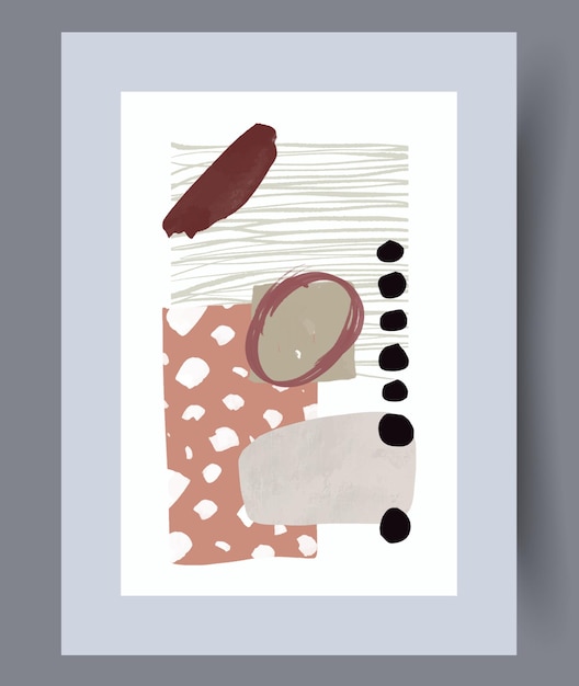 Abstracte chaos hedendaagse schets kunst aan de muur print Afdrukbare minimale abstracte chaos poster