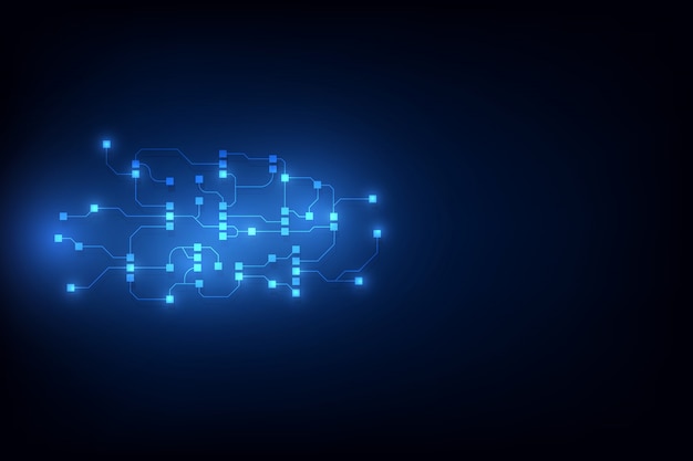 Abstracte circuit netwerken blockchain concept achtergrond