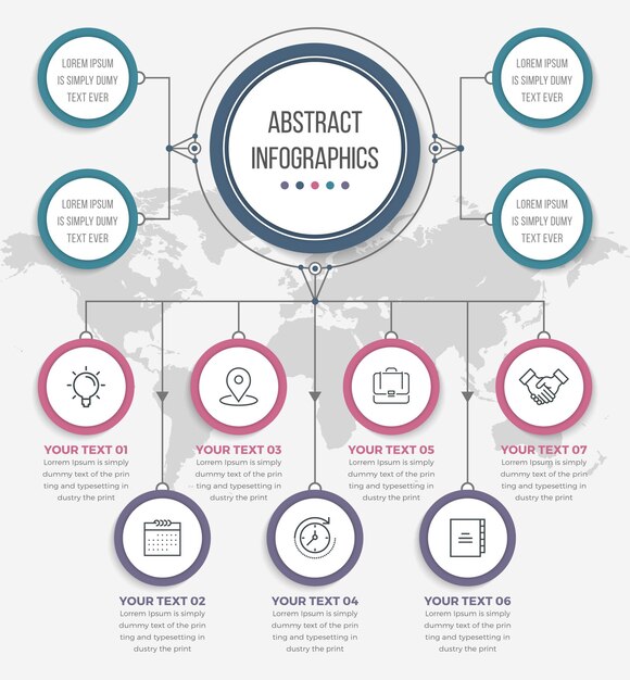 Abstracte cirkel infographics