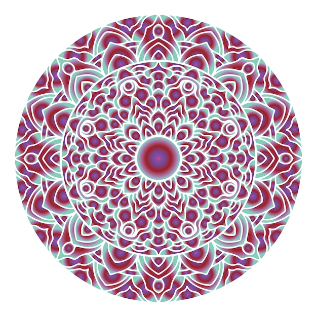 Vector abstracte cirkel mandala kunst met verloop vorm