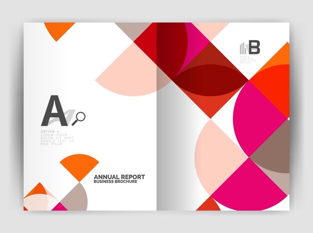 Abstracte cirkel ontwerp zakelijke jaarverslag afdruksjabloon Zakelijke brochure of flyer abstracte achtergrond