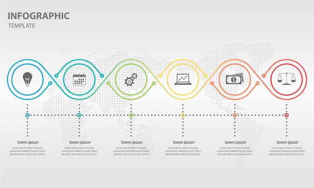 Vector abstracte cirkel tijdlijn infographic