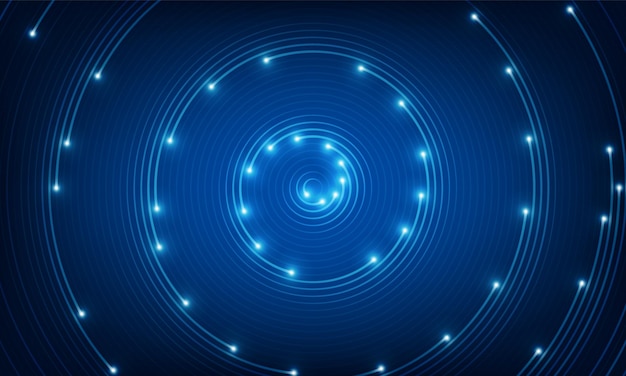 Abstracte cirkels lijnen ronde frame dynamische AI technologie wetenschap Hitech communicatie concept innovatie vector achtergrondontwerp