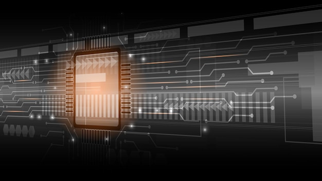 Abstracte computer microprocessor printplaat vector achtergrond. EPS-10.