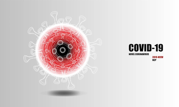 Abstracte coronavirusziekte COVID19 infectie medisch Nieuwe officiële naam voor Coronavirusziekte