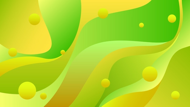Abstracte curvy gradiënt achtergrond met groene moderne kleurencombinatie
