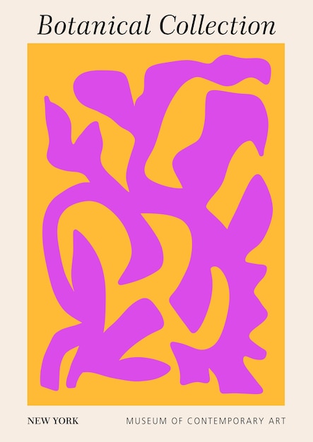 Abstracte digitale postersjabloon - abstracte vormen schilderen. Verf reproductie.