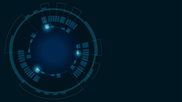 Abstracte digitale technologie cyclus achtergrond.