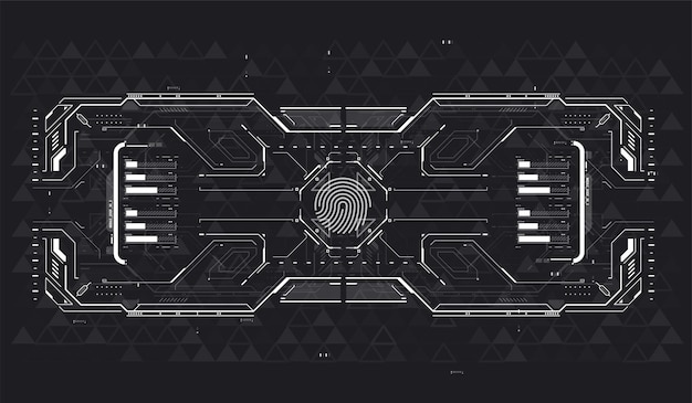 Abstracte digitale technologie Futuristische HUD FUI Virtuele interface Infographic-elementen Futuristische sjabloon Banner Scifi en HUD-dooselementen