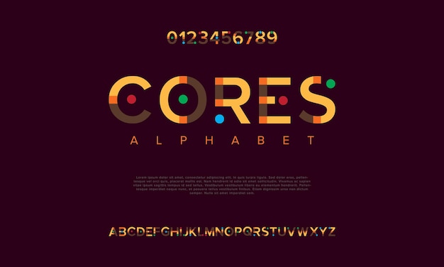 abstracte digitale technologie logo lettertype alfabet Minimale moderne stedelijke lettertypen voor logo-merktypografie