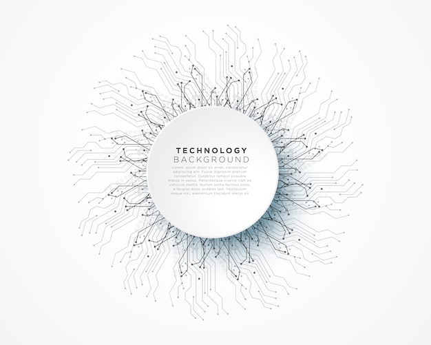 Abstracte digitale technologie netwerk lijnen vector achtergrond