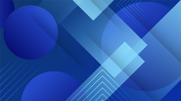Abstracte donkerblauwe achtergrond met geometrische vormen Vectorillustratie