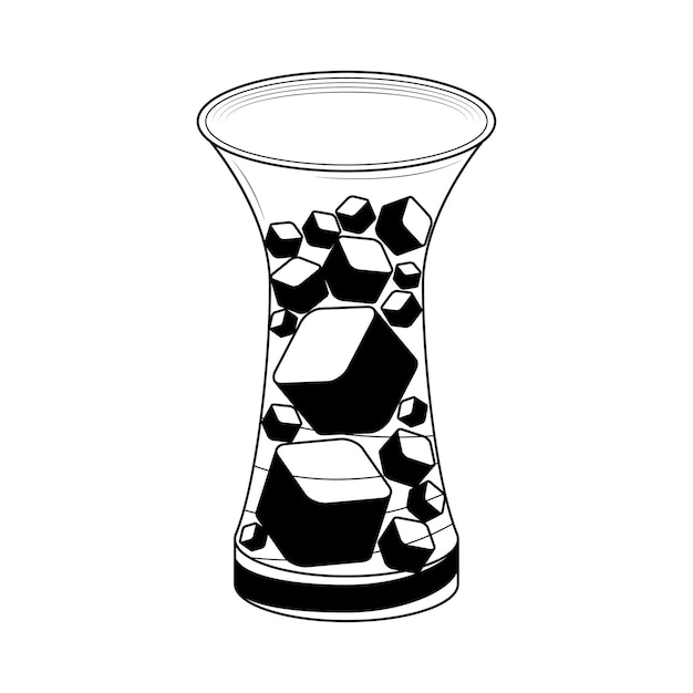 Abstracte Doodle Elementen Handgetekende Drank Vloeibare Drank Cocktail Alcohol Schets Vector Design