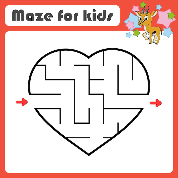 Abstracte doolhof spel voor kinderen puzzel voor kinderen cartoon stijl labyrint raadsel kleur vector illustratie vind het juiste pad schattig karakter