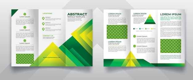 Abstracte drievoudige brochureontwerp