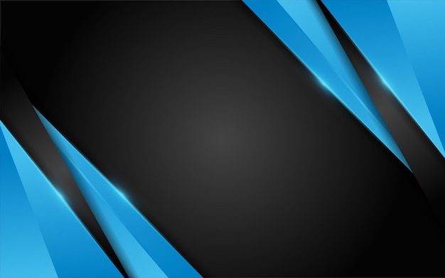 Abstracte dynamische blauwe combinatie met zwart achtergrondontwerp