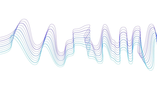 Abstracte dynamische muziek Golf Technologie achtergrond Vector geluidsgolf met kleurrijke lijnen