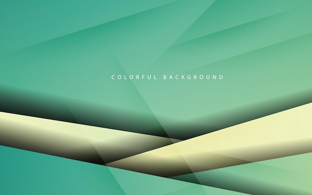Abstracte dynamische vorm overlap laag groene turquoise kleur achtergrond