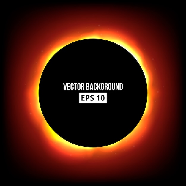 Vector abstracte eclipsachtergrond.