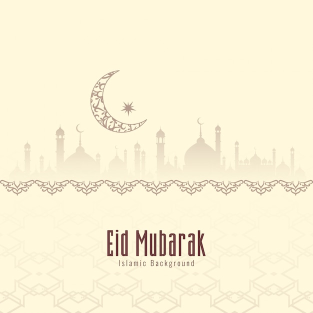 Vector abstracte eid mubarak islamic-festivalachtergrond