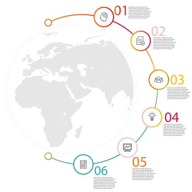 Abstracte elementen Infographic cirkel vorm gegevens vector Sjabloon Proces concept Stap voor strategie