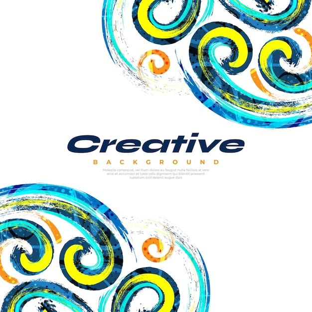 Abstracte en kleurrijke penseel achtergrond sportbanner penseel stroke illustratie scratch en textuur elementen voor ontwerp