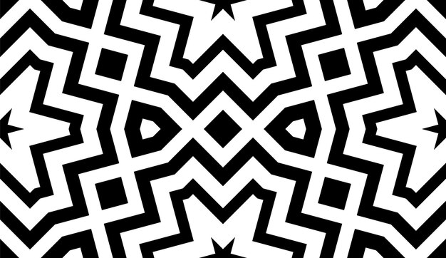 Abstracte fantasie gestreepte dunne lijn rond geometrisch naadloos patroon. Creatief mozaïek, tegel